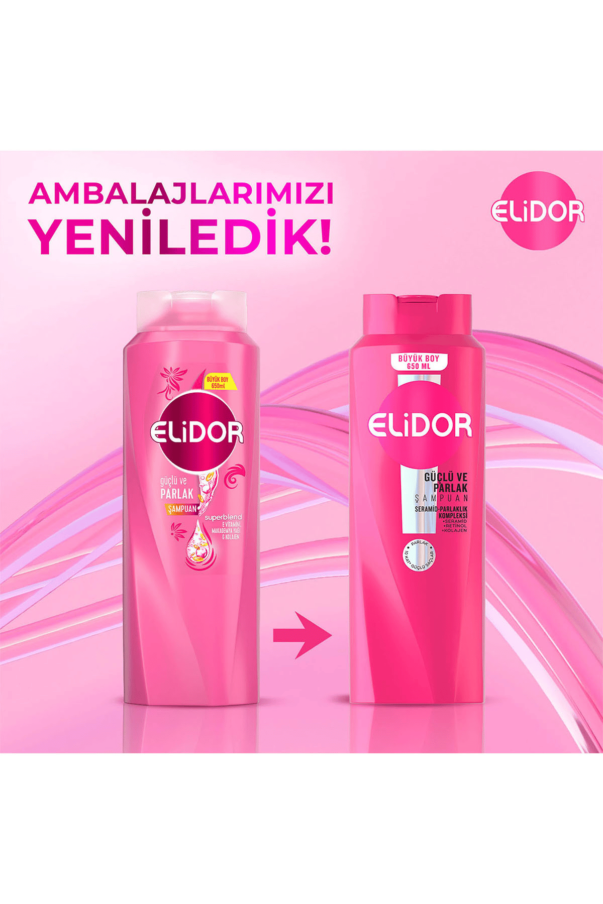 Superblend Saç Bakım Şampuanı Güçlü Ve Parlak E Vitamini Makademya Yağı Kolajen 650 ml X3