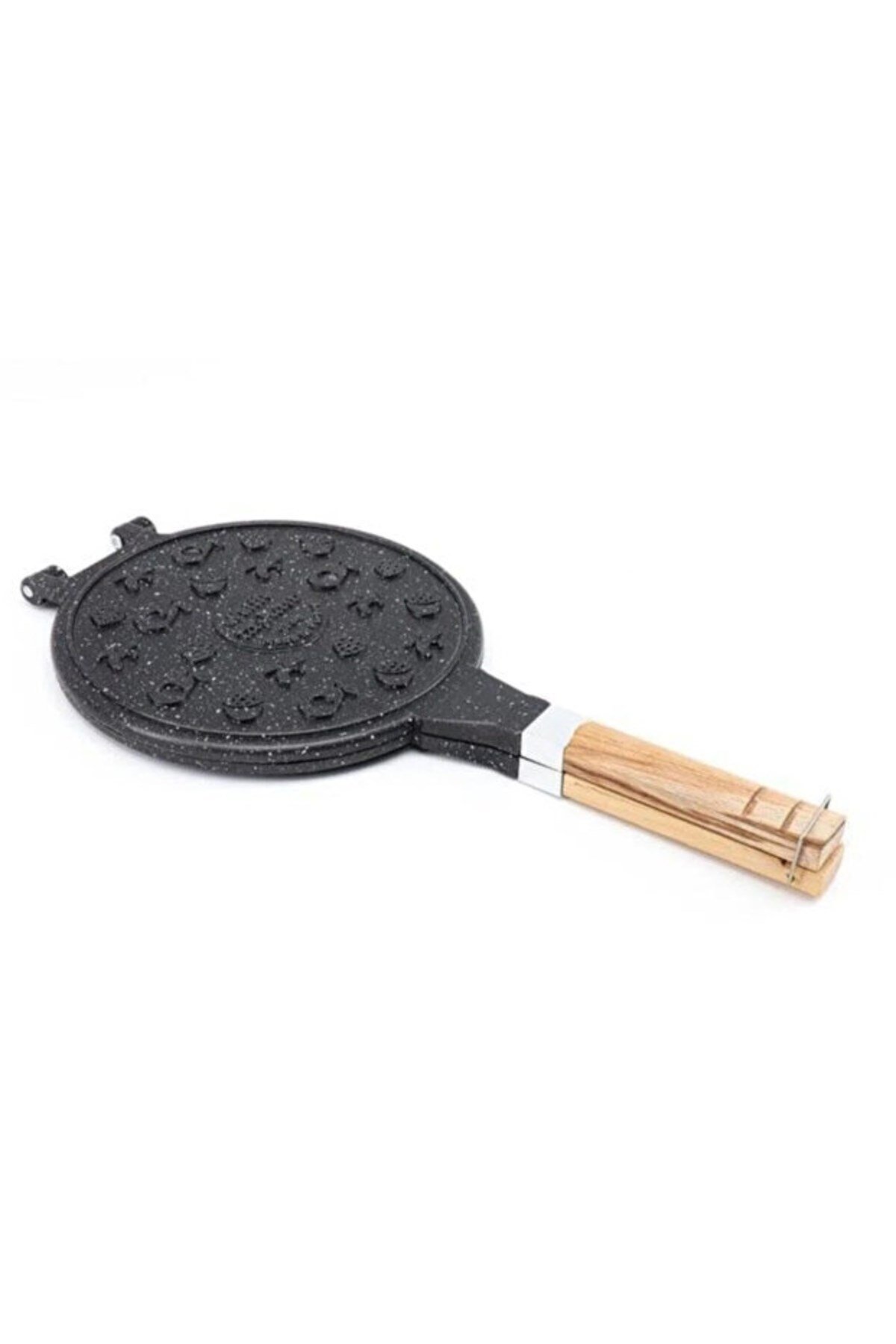 TAŞHAN Döküm Waffle Tavası Ahşap Kulp Siyah