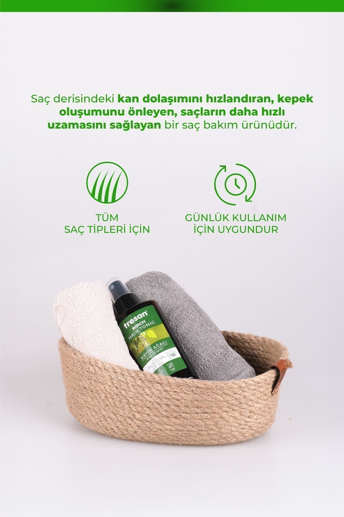 Tresan At Kuyruğu Hacimlendirici Bakım Şampuanı 300 ml + Tresan K.ağacı Özlü Saç Toniği 125 Ml.