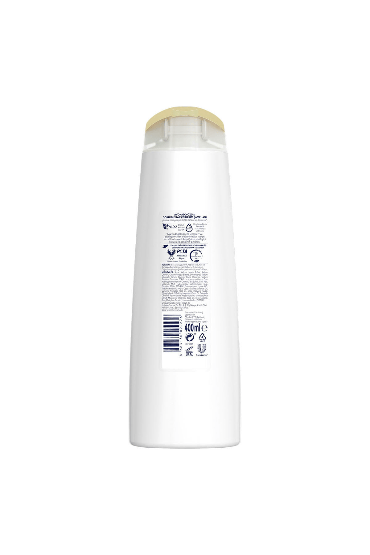 Ultra Care Saç Bakım Şampuanı Dökülme Karşıtı Bakım Avokado Özü 400 ml X3 Adet
