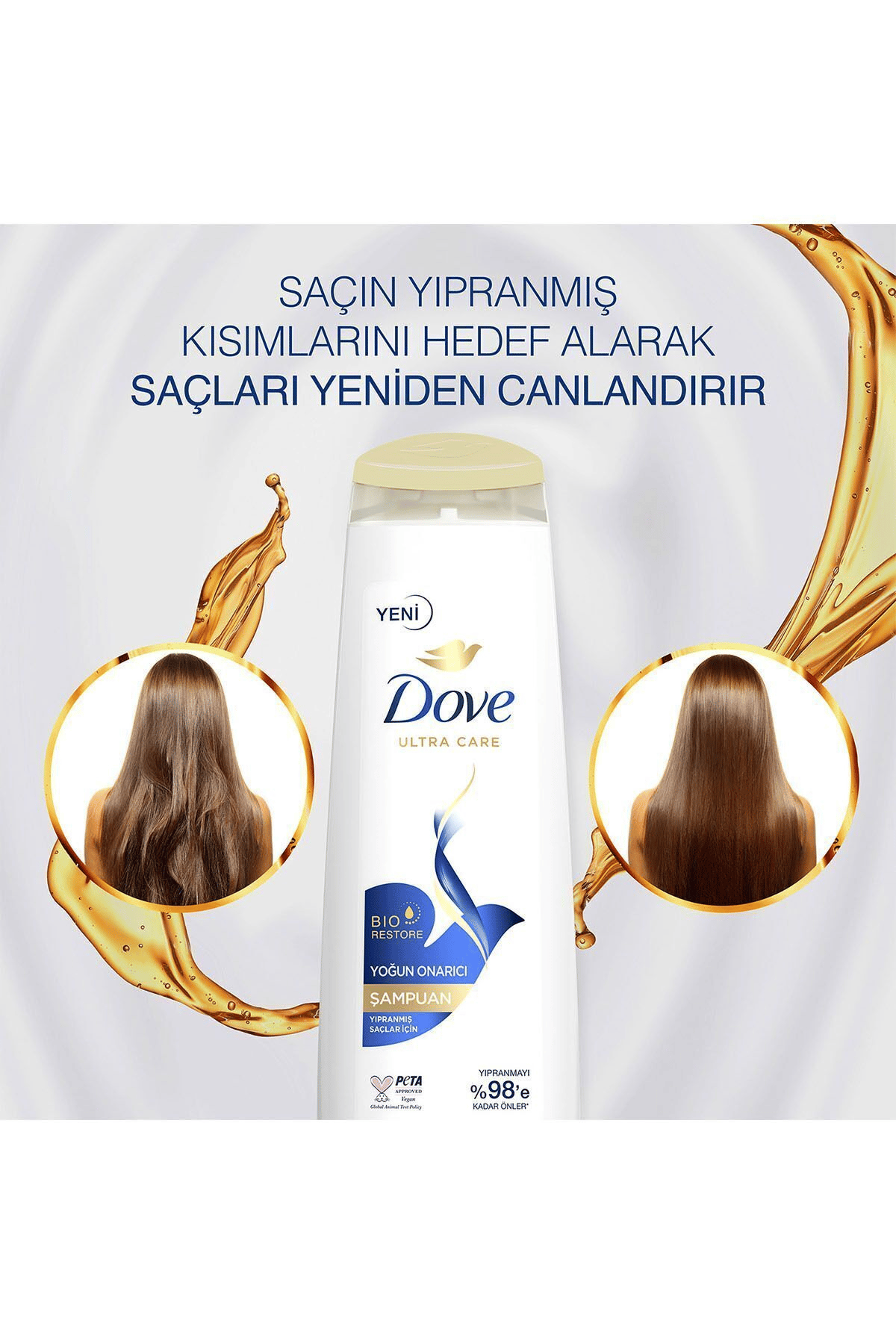 Ultra Care Saç Bakım Şampuanı Yoğun Onarıcı Yıpranmış Saçlar Için 400 ml X3 Adet