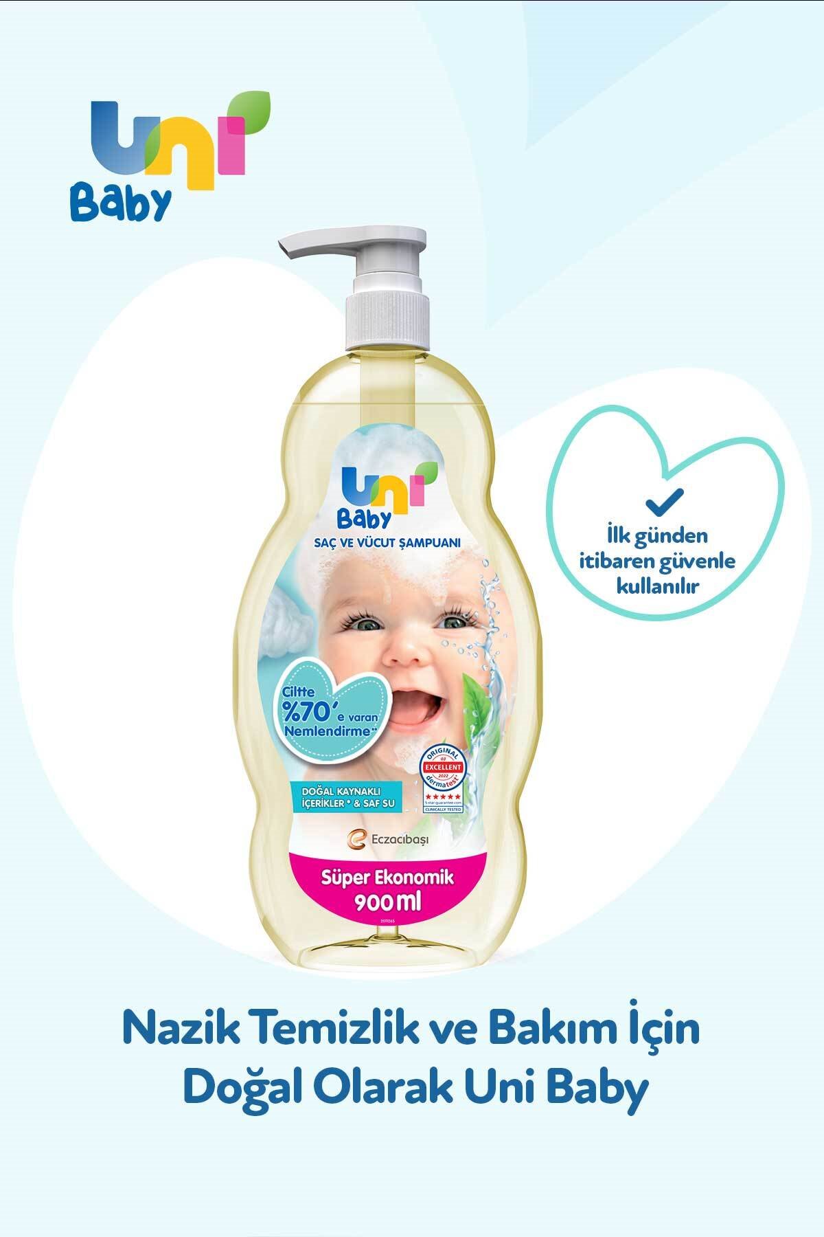 Uni Baby Çamaşır Deterjanı 1500 ml + Uni Baby Yumuşatıcı 1500 ml + Uni Baby Saç Ve Vücut Şampuanı 900 ml
