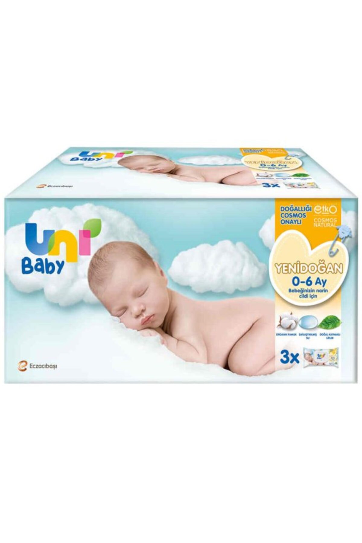Uni Baby Yenidoğan Islak Mendil 3' Lü Avantaj Paket