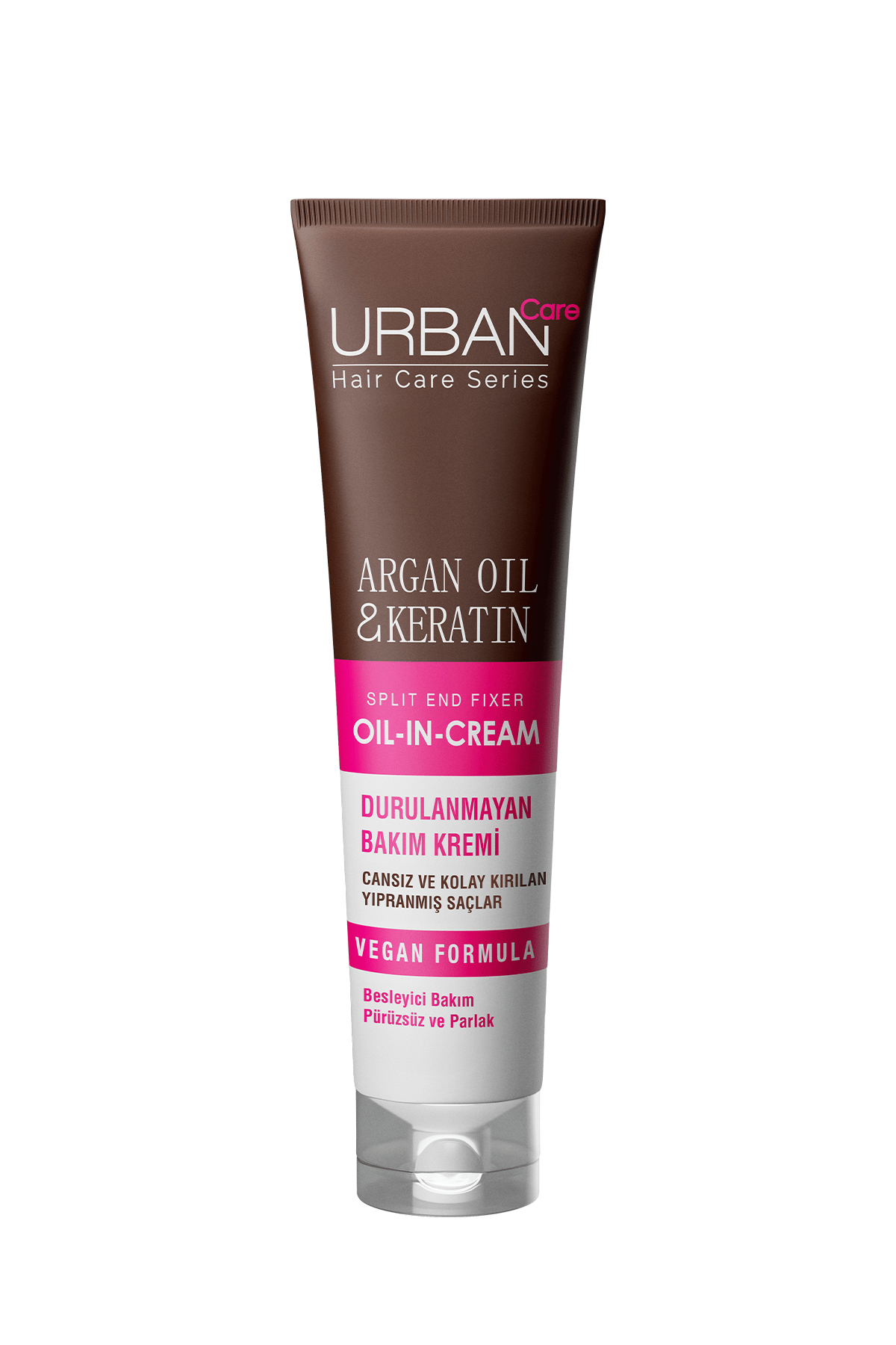 Urban Care Argan Oil & Keratin Kolay Kırılan Yıpranmış Saçlara Özel Durulanmayan Bakım Kremi -vegan-150ml