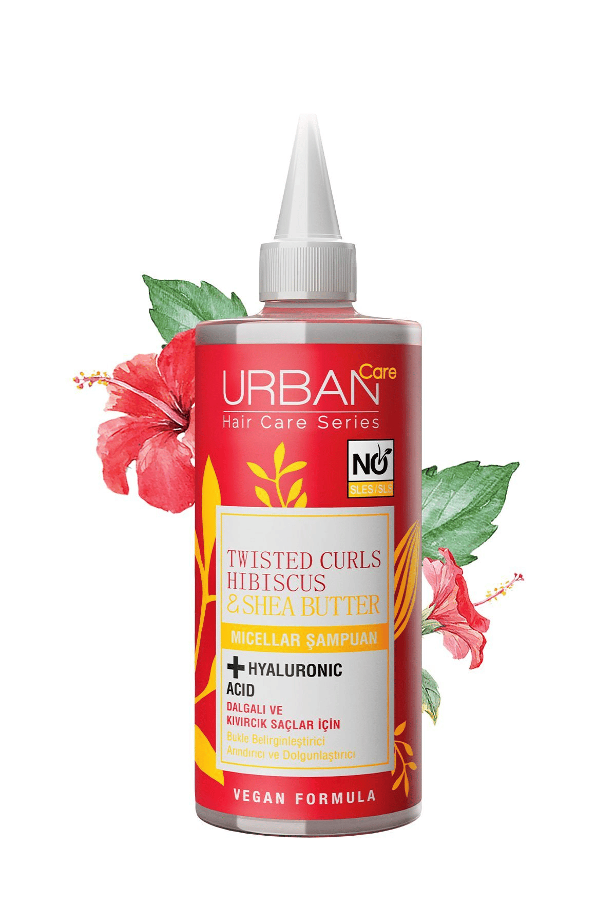 Urban Care Hibiscus & Shea Butter Kıvırcık ve Dalgalı Saçlara Özel Micellar Şampuan 2x340 ml-sülfatsız