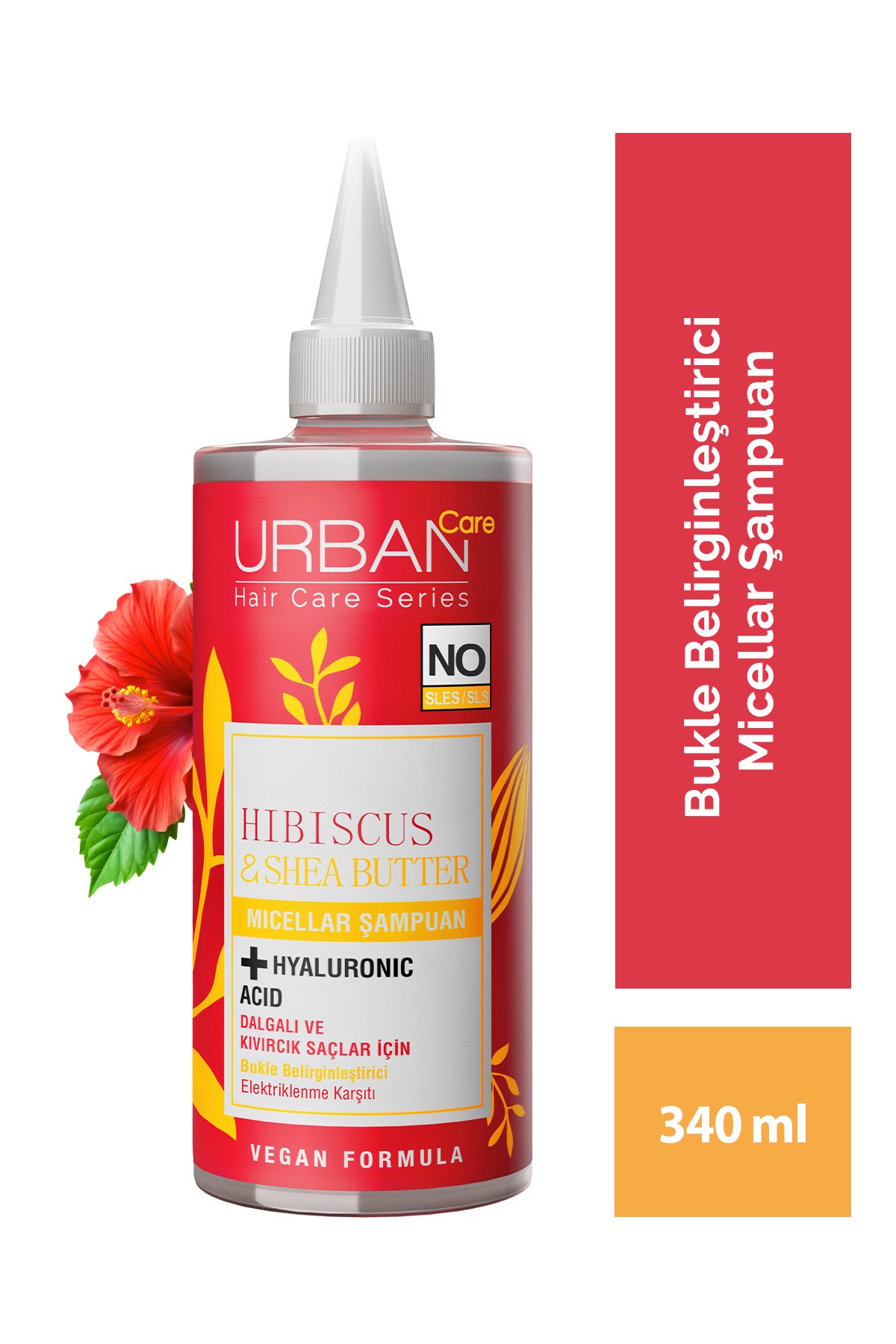 Urban Care Hibiscus & Shea Butter Kıvırcık ve Dalgalı Saçlara Özel Micellar Şampuan-sülfatsız-340ml