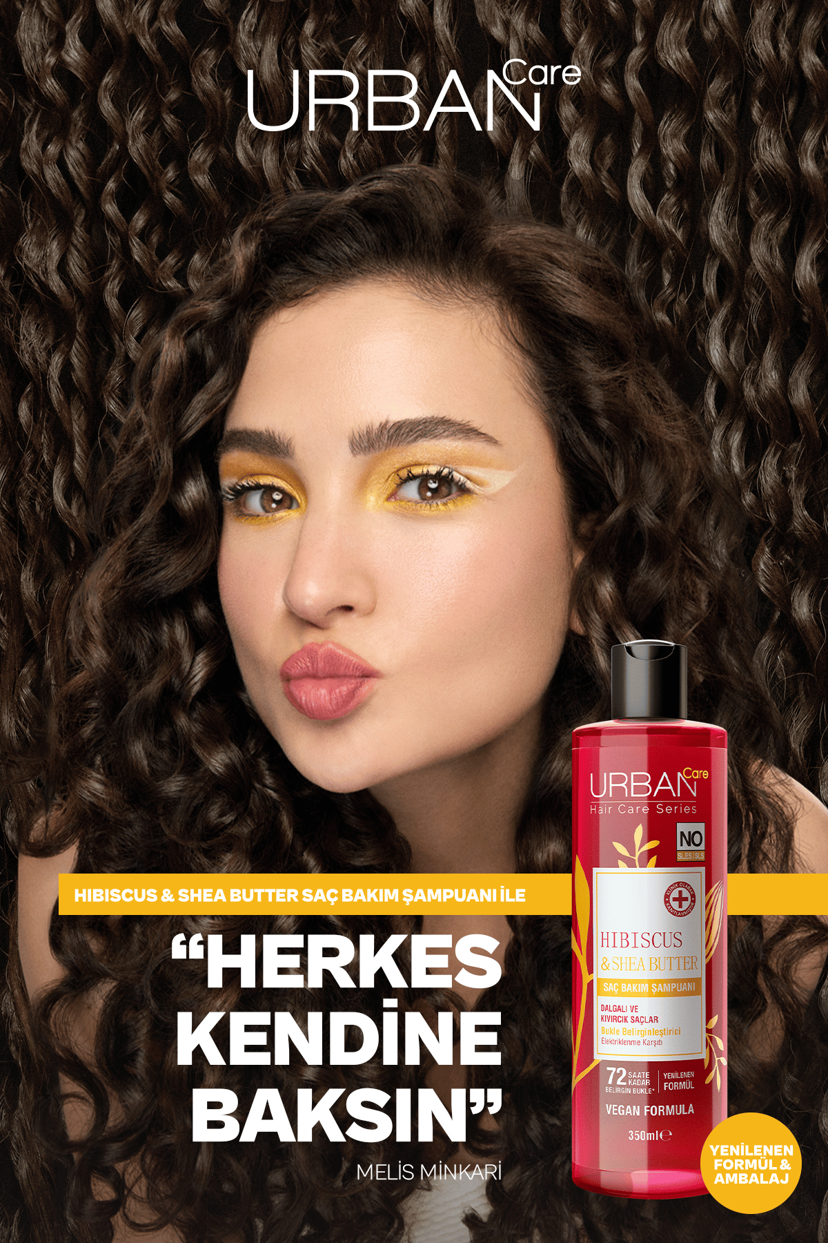 Urban Care Hibiscus & Shea Butter Kıvırcık ve Dalgalı Saçlara Özel Durulanmayan Bakım Kremi-vegan-175ml