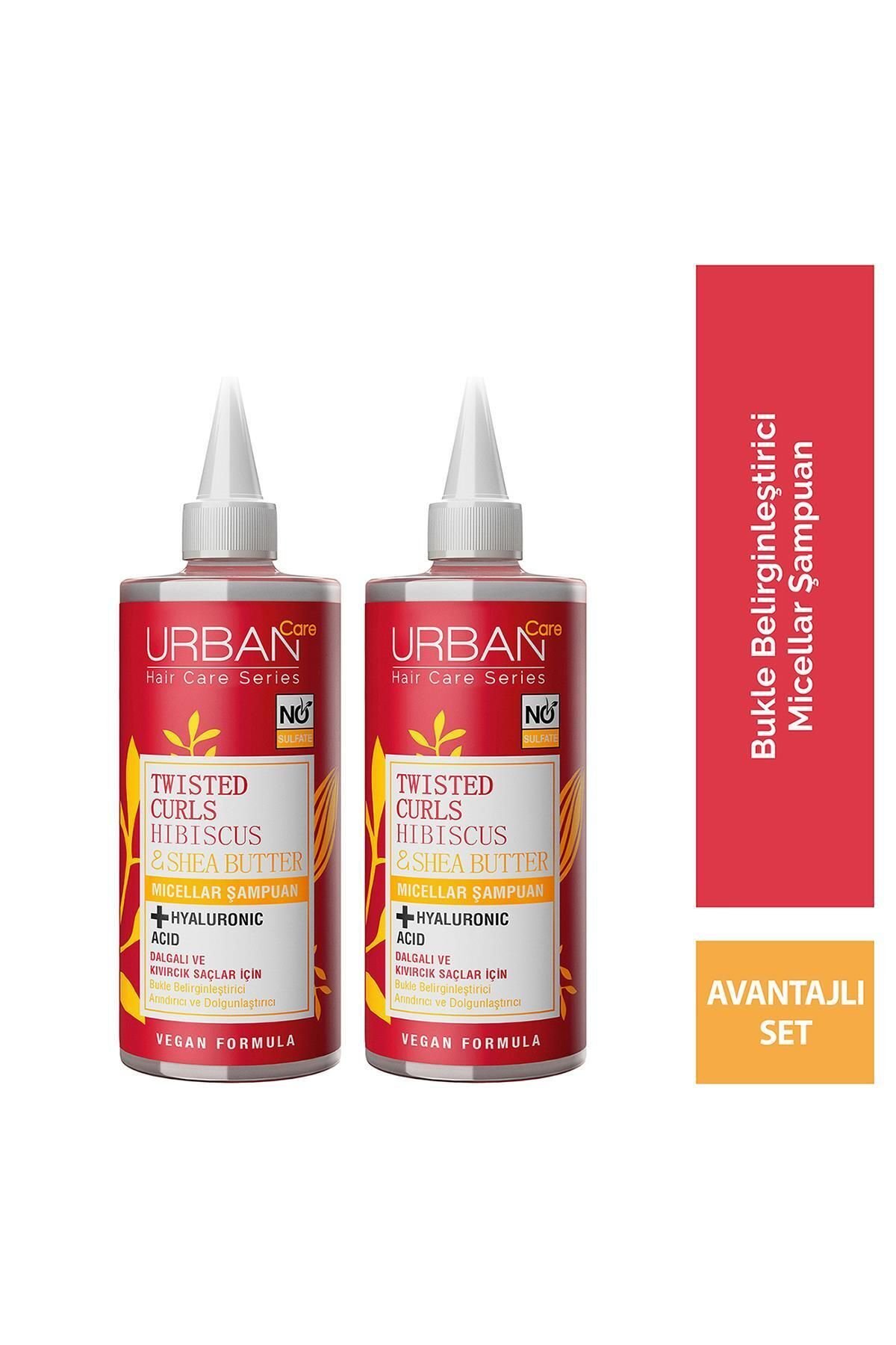 Urban Care Hibiscus & Shea Butter Kıvırcık ve Dalgalı Saçlara Özel Micellar Şampuan 2x340 ml-sülfatsız