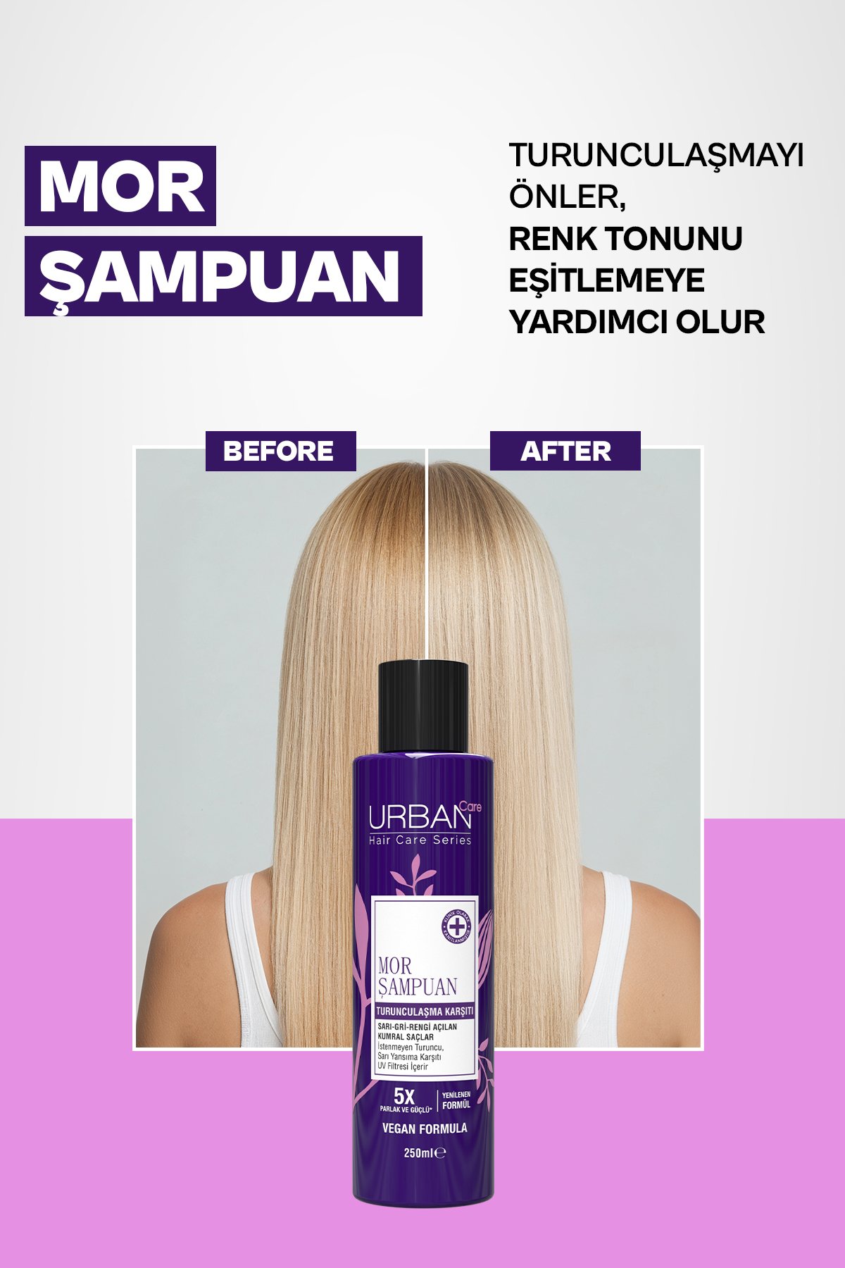 Urban Care Mor Turunculaşma Karşıtı Saç Bakım Şampuanı-250 ml-sülfatsız