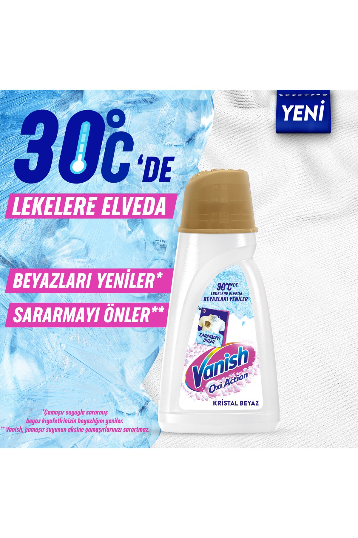 Vanish Oxi Action Multipower Kristal Beyaz Beyazlar İçin Sıvı Deterjan Güçlendirici Leke Çıkarıcı 2000ml