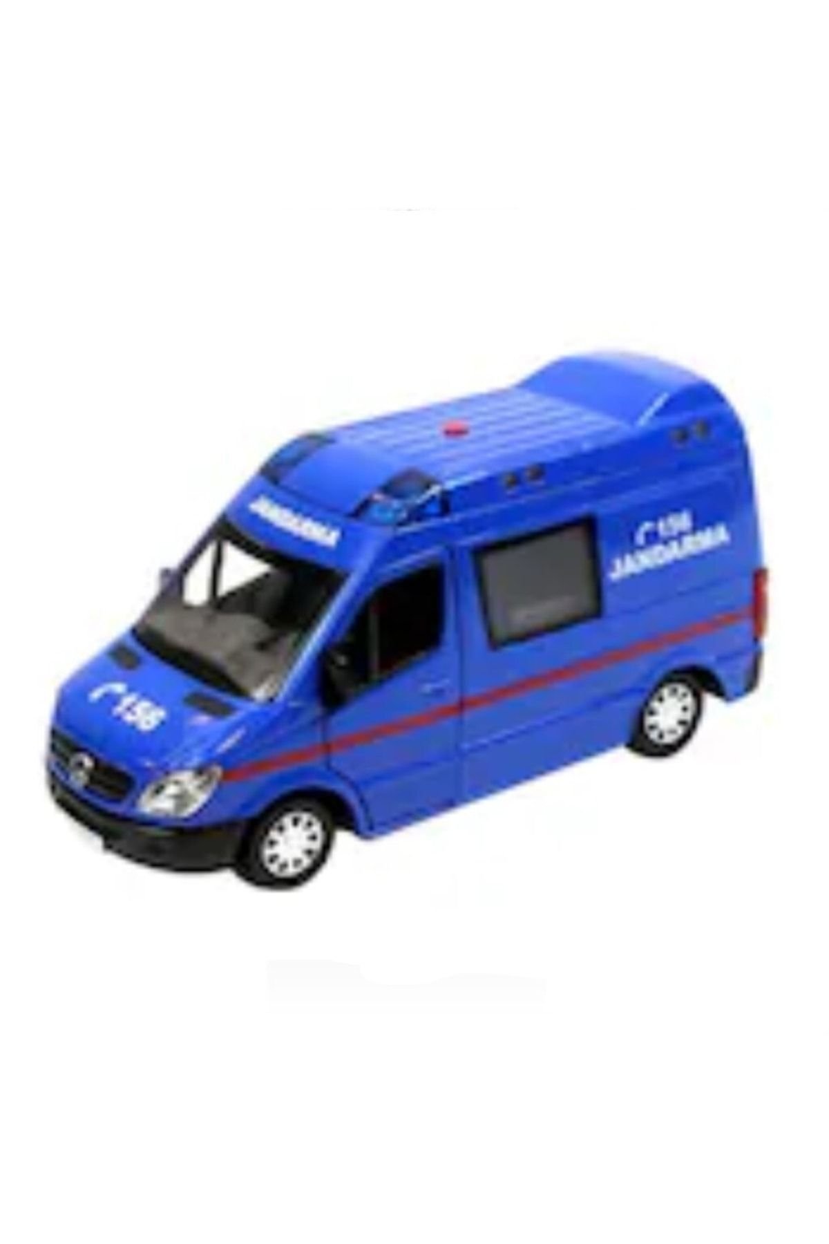 Vardem Metal Kapıları Açılan Sesli Işıklı Jandarma Arabası Beyaz Mercedes Benz 1:32 Ölçek Ilk Yardım Aracı