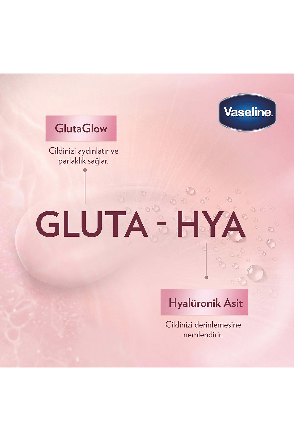 Vaseline Gluta Hya Serum Etkili Vücut Losyonu Canlandırıcı Parlaklık 200 ml X2