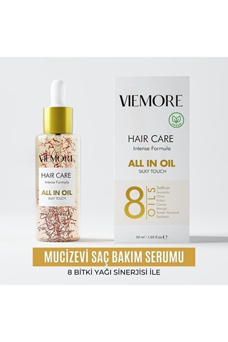 Viemore Safran Bitkili Dökülme Karşıtı Ve Canlılık Veren Vegan Saç Bakım Serumu 50 ml