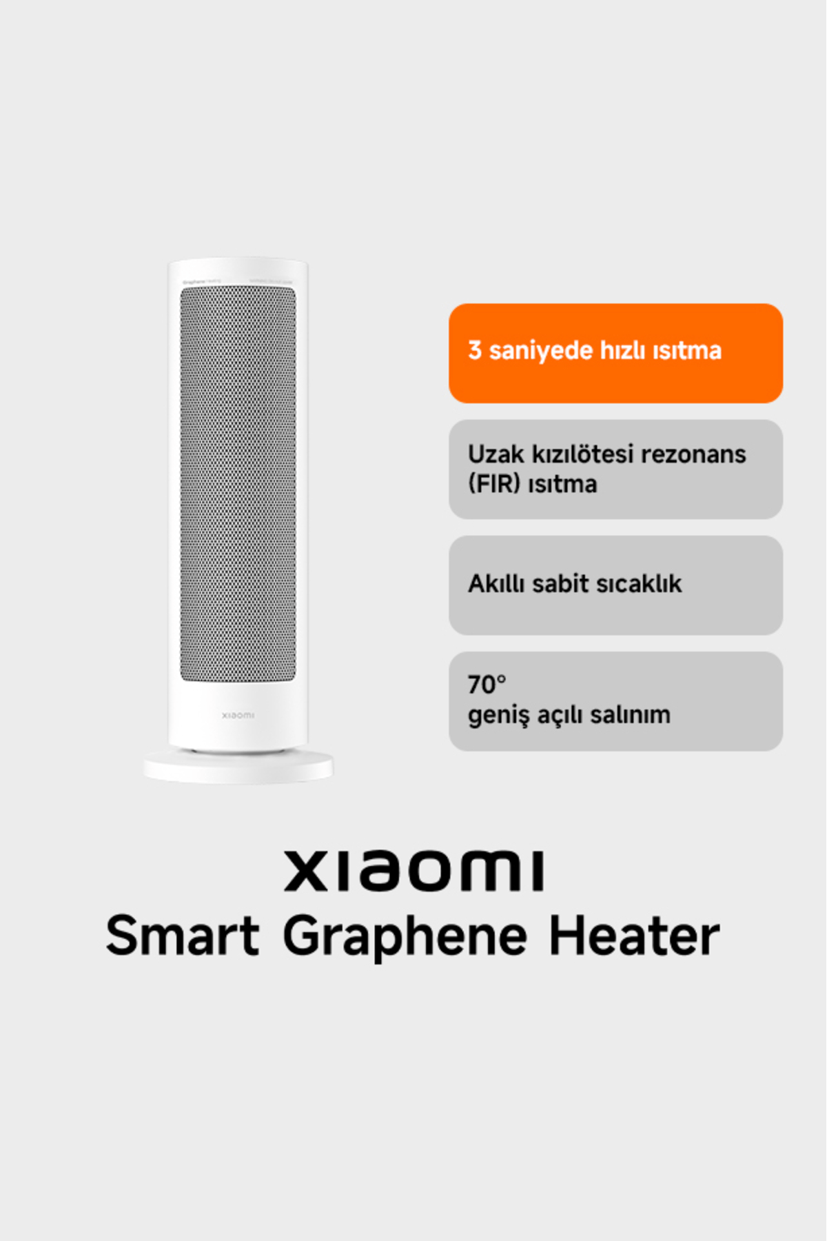 Xiaomi Smart Graphene Heater 2000 W Seramik Isıtıcı (Xiaomi Türkiye Garantili)