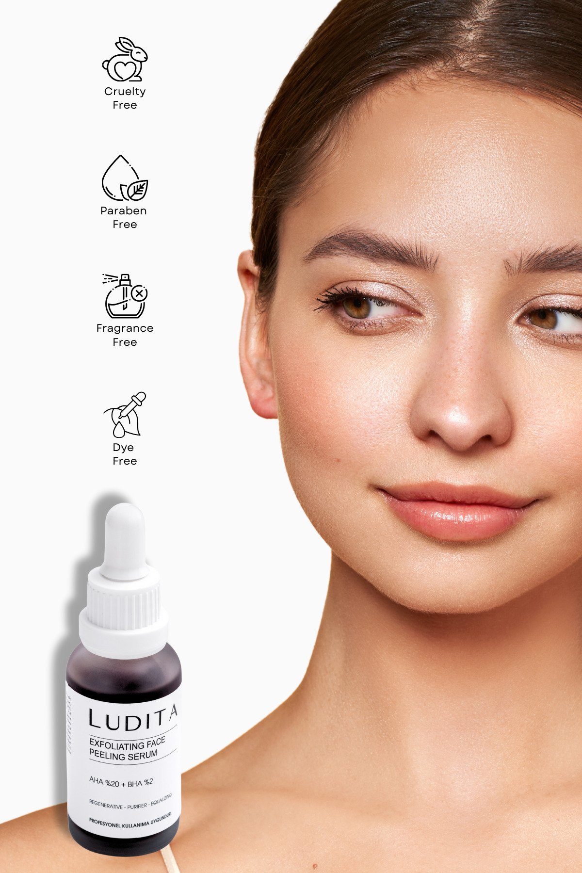 Yenileyici Cilt Tonu Eşitleyici Yüz Peeling Kırmızı Serum(%20 Aha Ve %2 Bha)