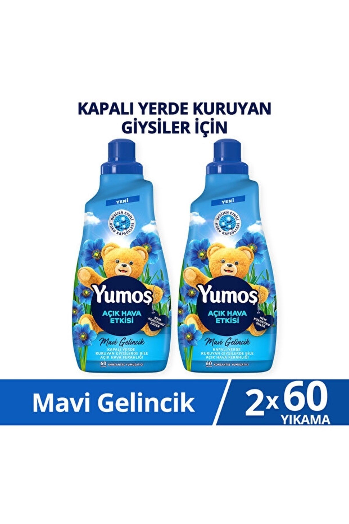 Yumoş Açık Hava Etkisi Konsantre Çamaşır Yumuşatıcısı  1440 Ml x2