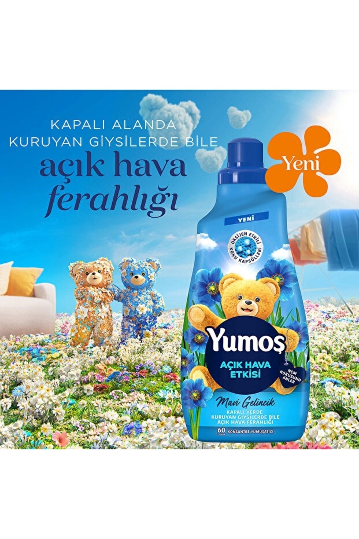 Yumoş Açık Hava Etkisi Konsantre Çamaşır Yumuşatıcısı  1440 Ml