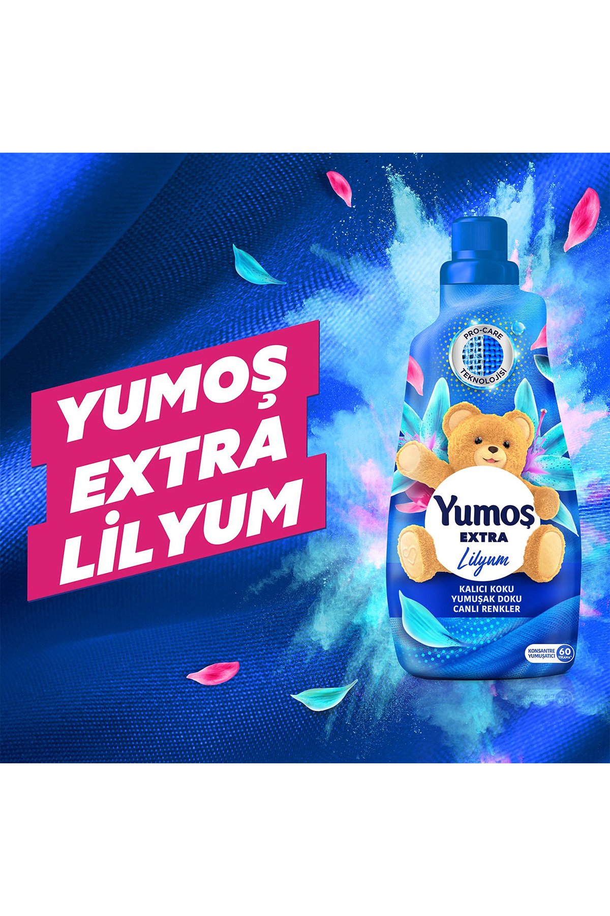 Yumoş Çamaşır Yumuşatıcısı Lilyum 1440 ml (1 adet) + Yumoş Jet Fresh Sprey Lilyum 200 ml x2 Adet
