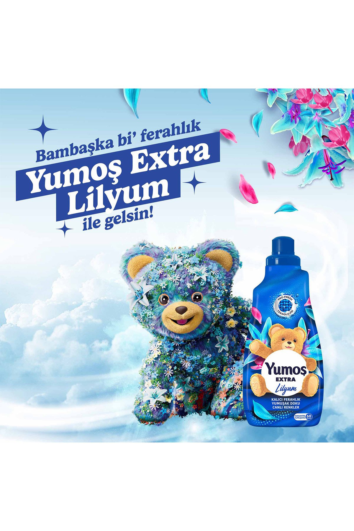 Yumoş Extra Konsantre Çamaşır Yumuşatıcısı Lilyum 1440 ml 60 Yıkama
