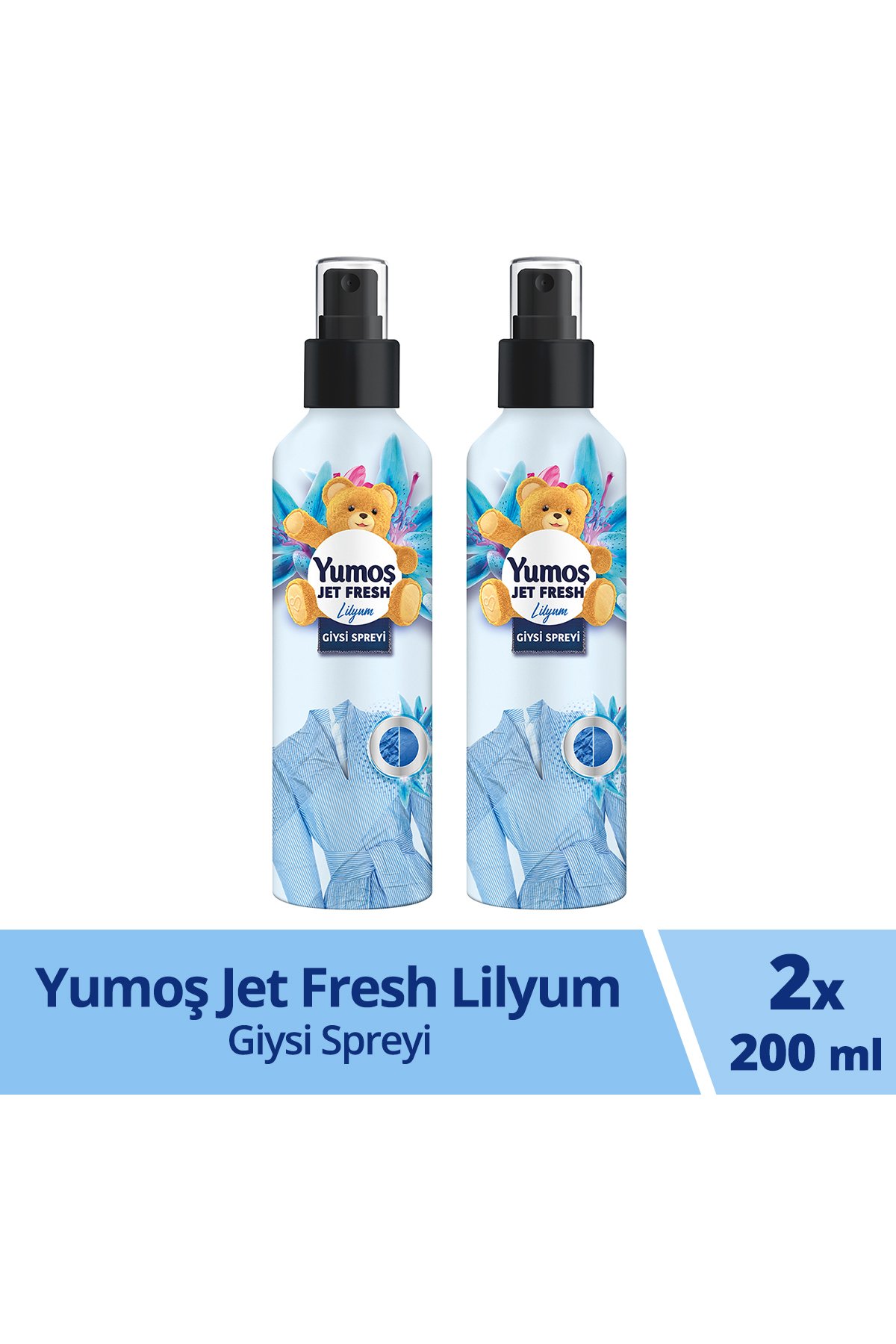Yumoş Jet Fresh Giysi Spreyi Lilyum 200 ml x2 Adet