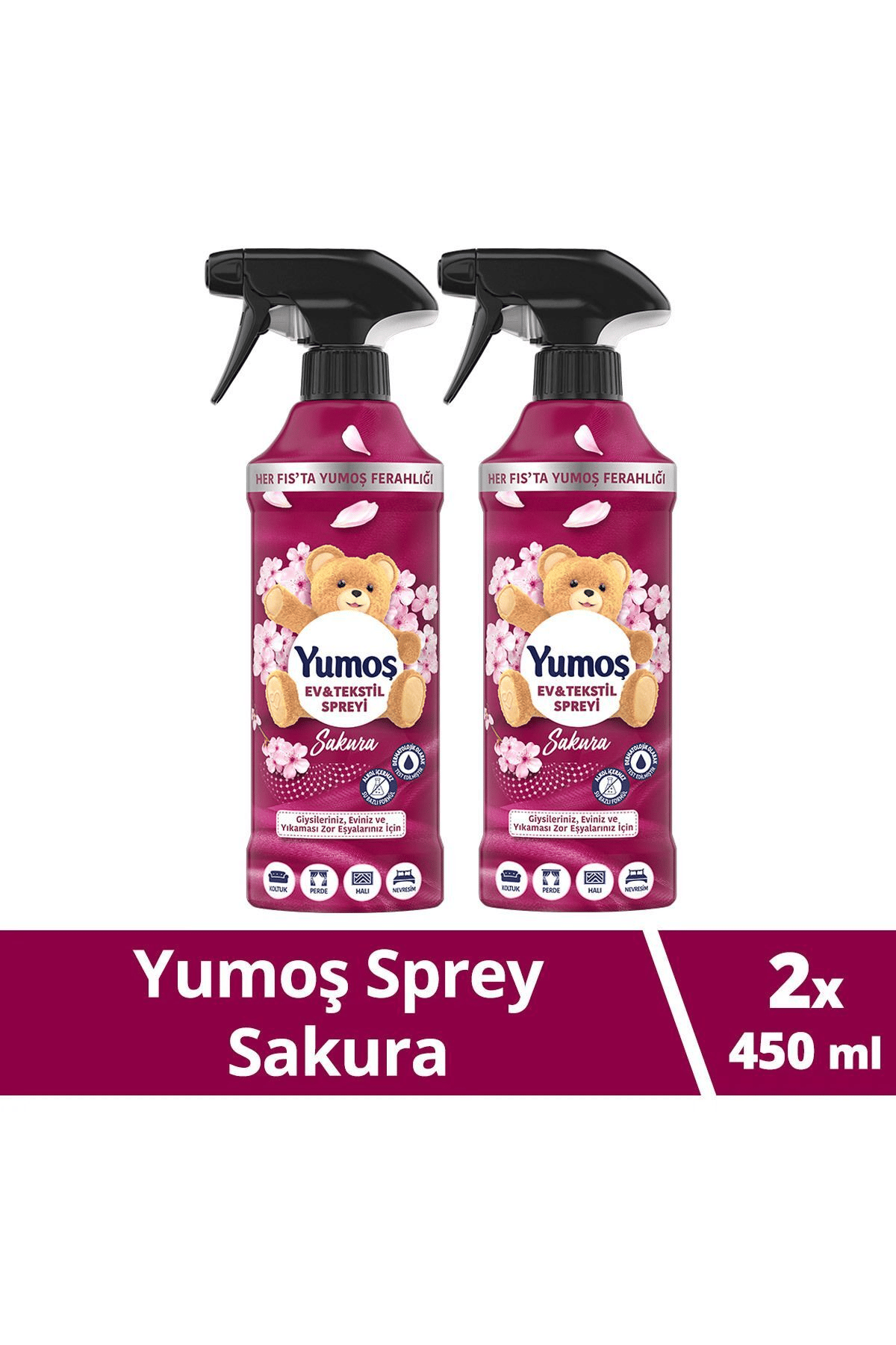 Yumoş Sprey Sakura 450 ml x2 Adet