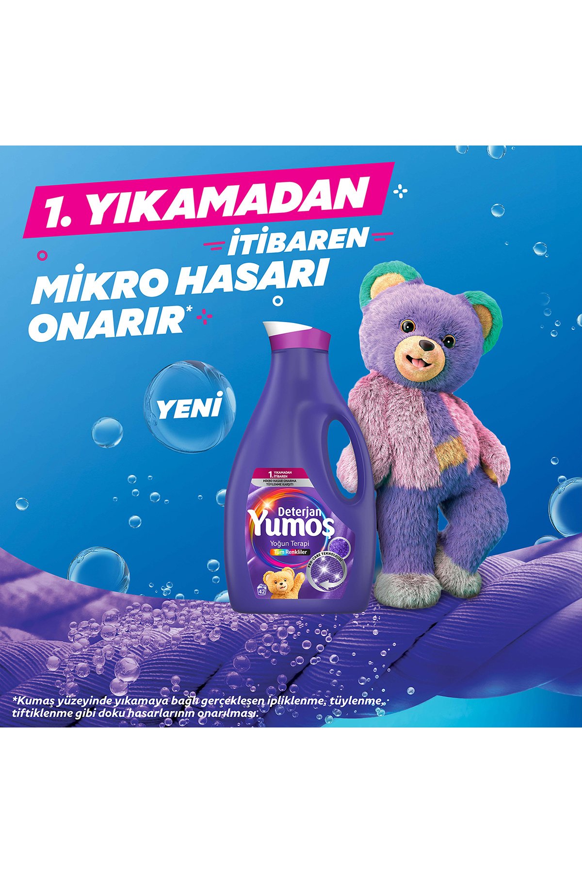 Yumoş Yumoş Sıvı Deterjan Yoğun Terapi Tüm Renkliler İçin 2520 ml x3