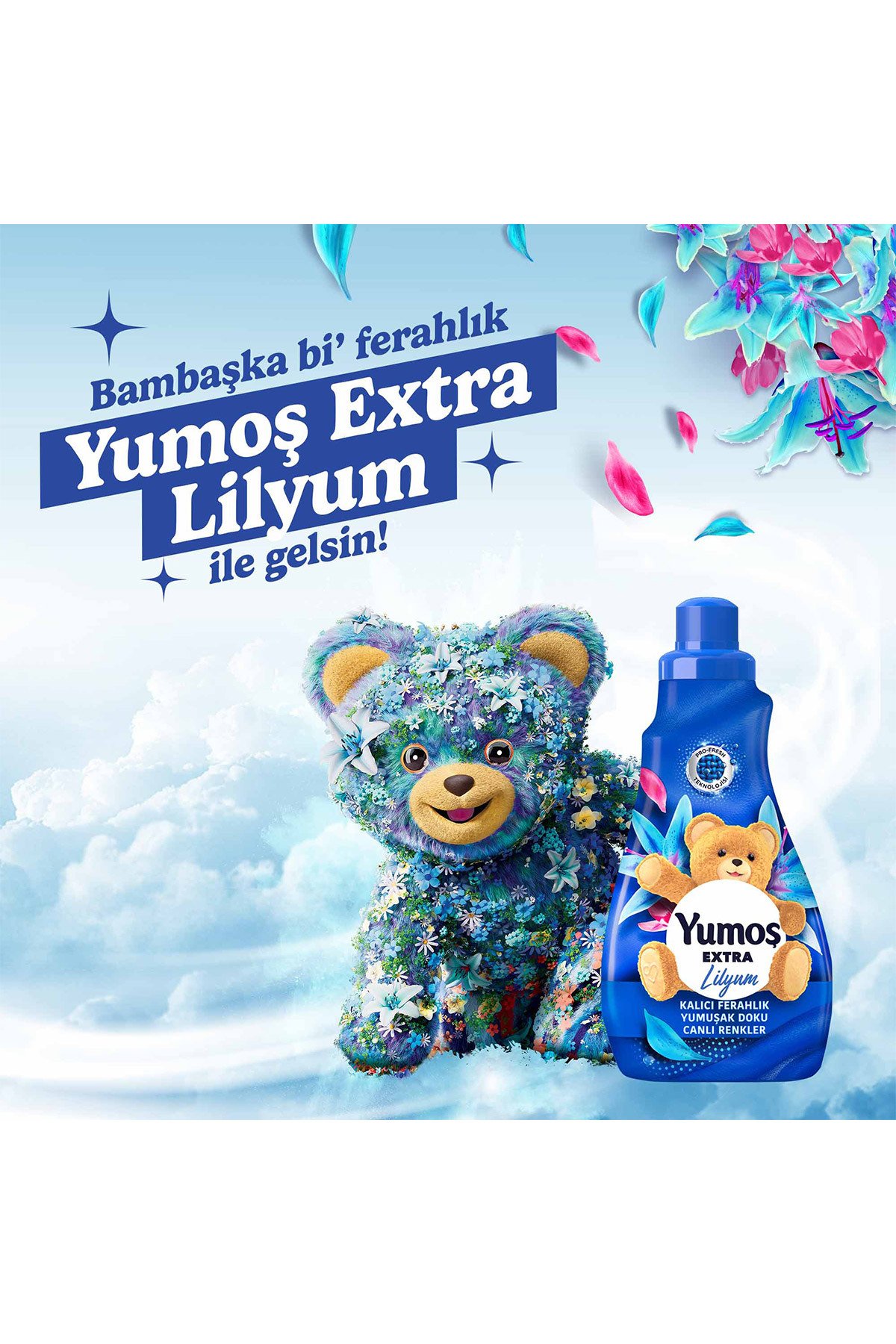 Yumoş Yumuşatıcı Lilyum 1440 ml x2 Adet + Yumoş Sakura 1440 ml + Yumoş Amber 1440 ml