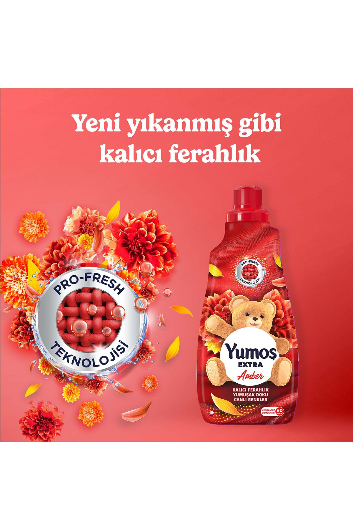 Yumoş Yumuşatıcı Lilyum 1440 ml x2 Adet + Yumoş Sakura 1440 ml + Yumoş Amber 1440 ml