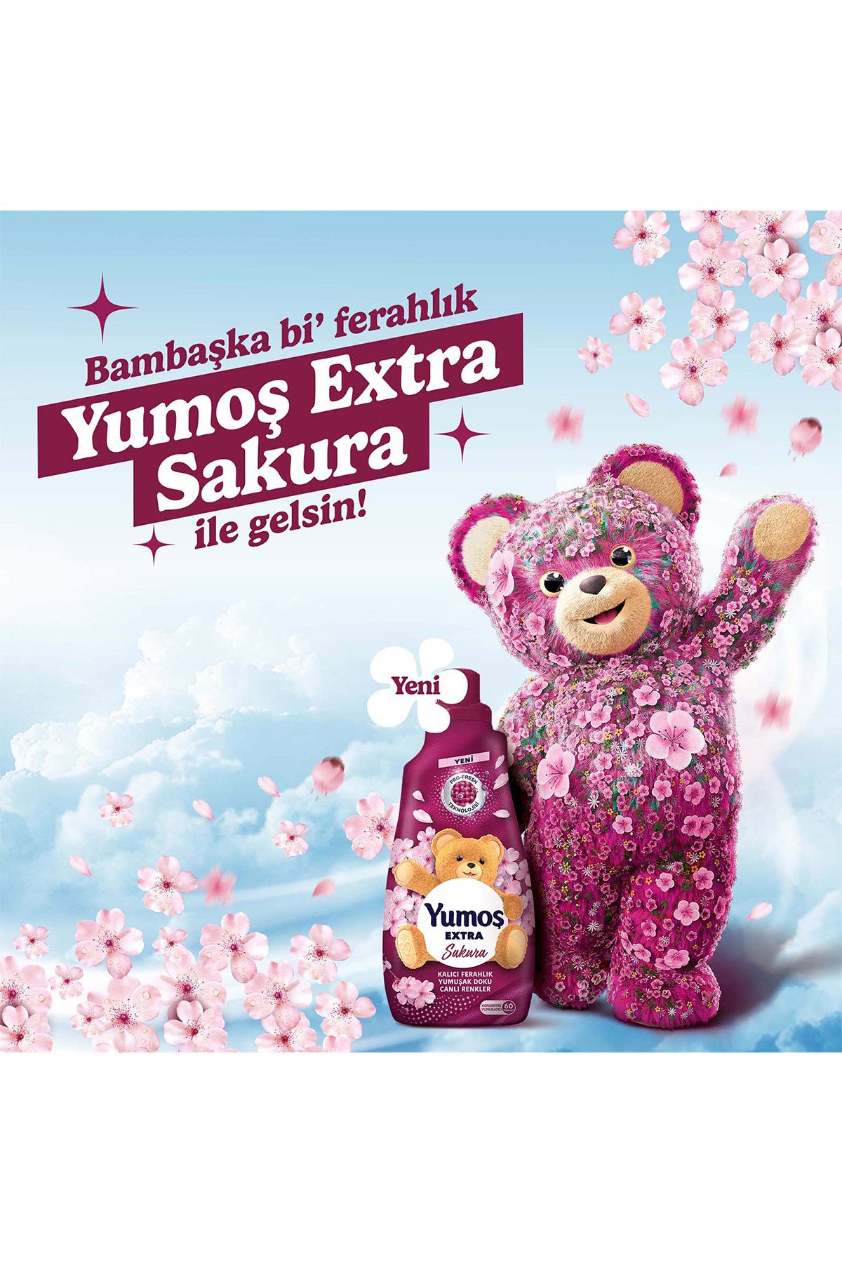 Yumoş Yumuşatıcı Lilyum 1440 ml x2 Adet + Yumoş Sakura 1440 ml + Yumoş Amber 1440 ml