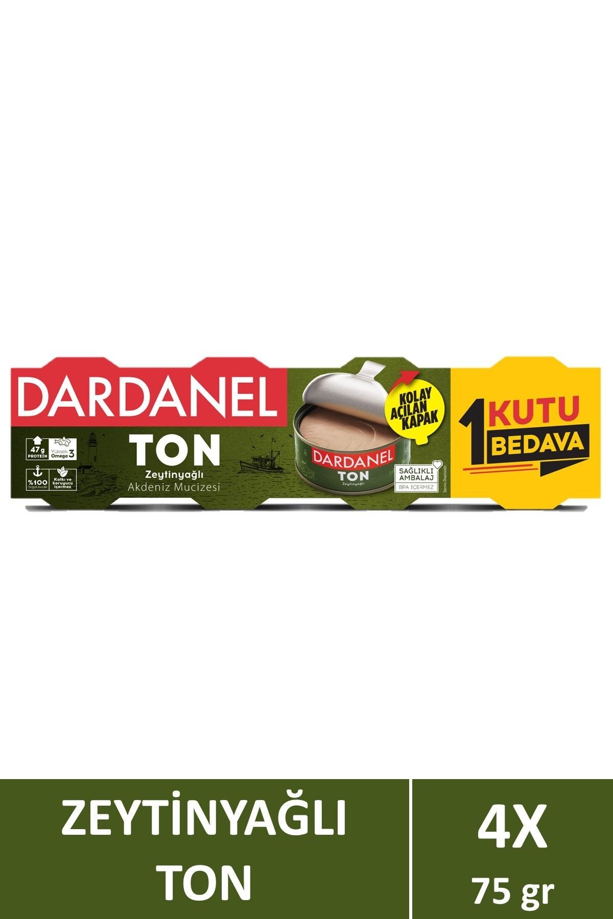 Zeytinyağlı Ton Balığı 4x75 gr