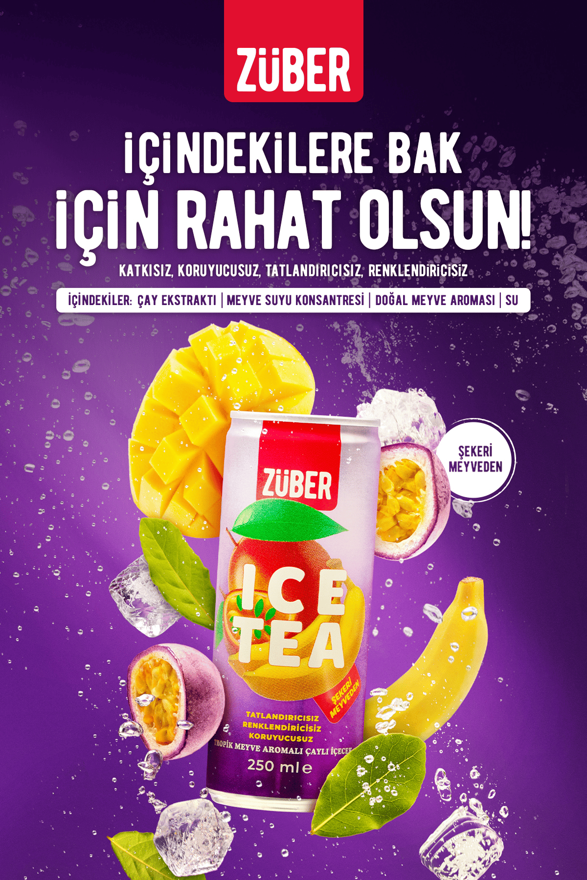 Züber Karma Ice Tea Paketi 250ml X 12 Adet