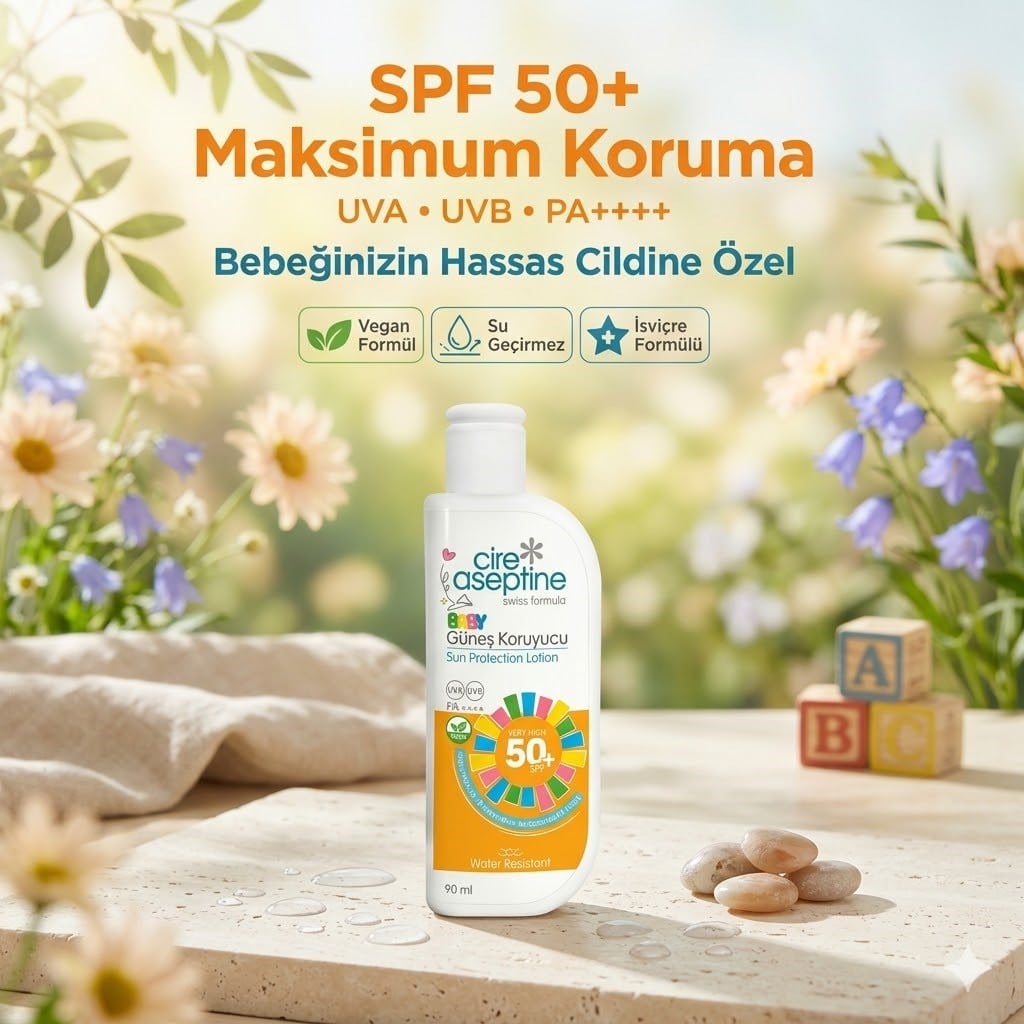 Cire Aseptine Baby Güneş Koruyucu Losyon 50+SPF 90 ml