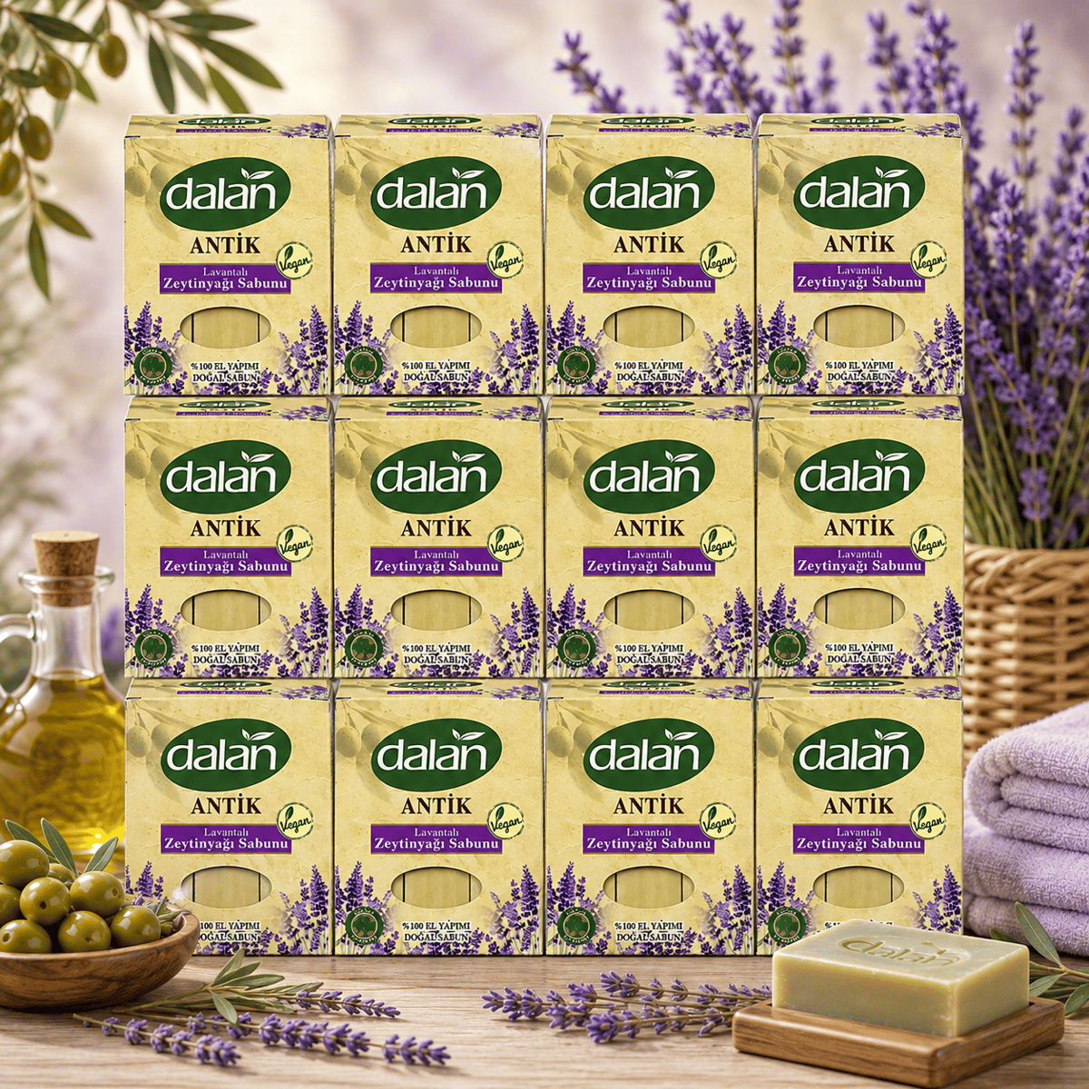 Dalan Antik Zeytinyağlı Lavanta Sabunu 900 gr x 12 Adet