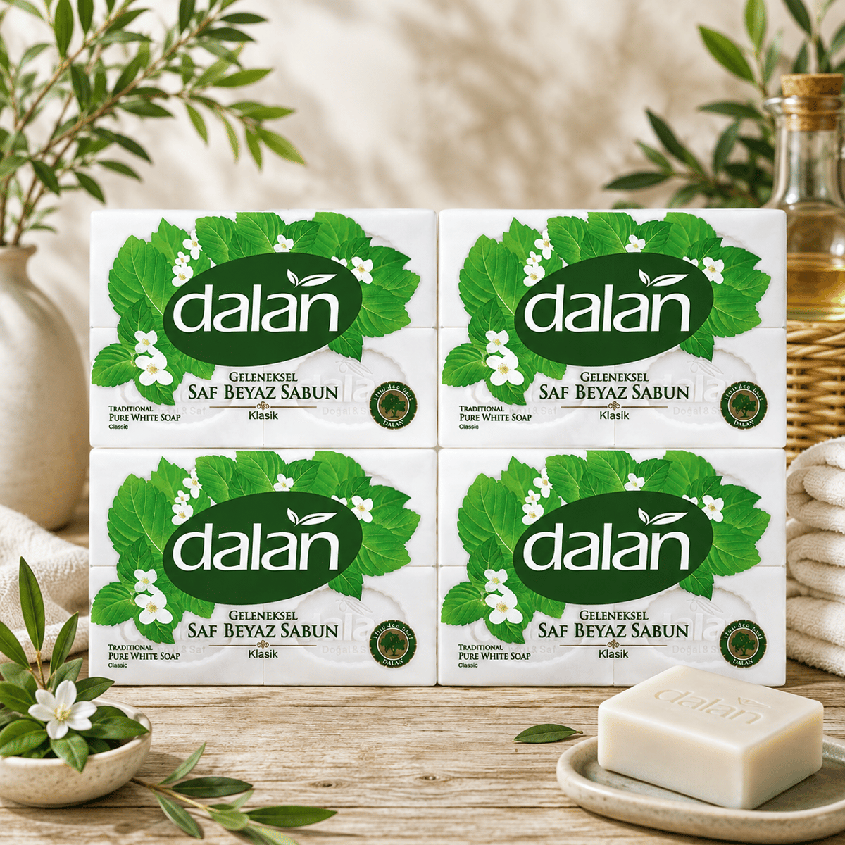 Dalan Banyo Sabunu Beyaz Klasik 150 g x4 – 600 g x 4 Adet