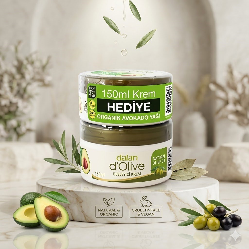 Dalan D'Olive Besleyici Organik Avokado Yağlı Kremi 250 ml + 150 ml