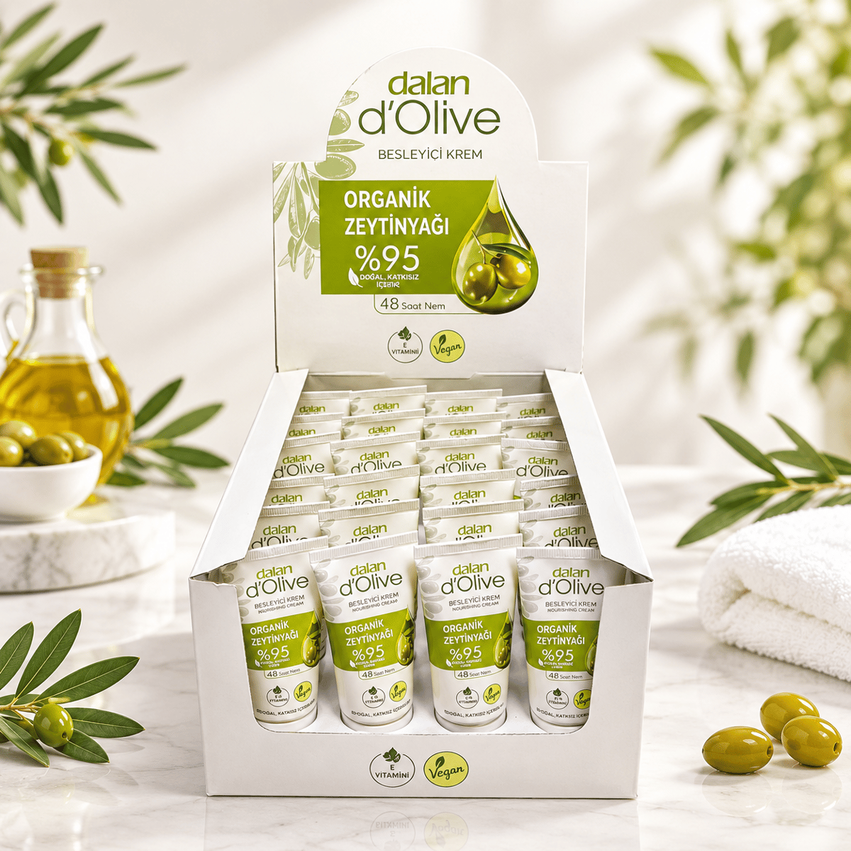 Dalan D'Olive Mini Zeytinyağlı Hızlı Emilen Krem 20 ml – 24 Adet