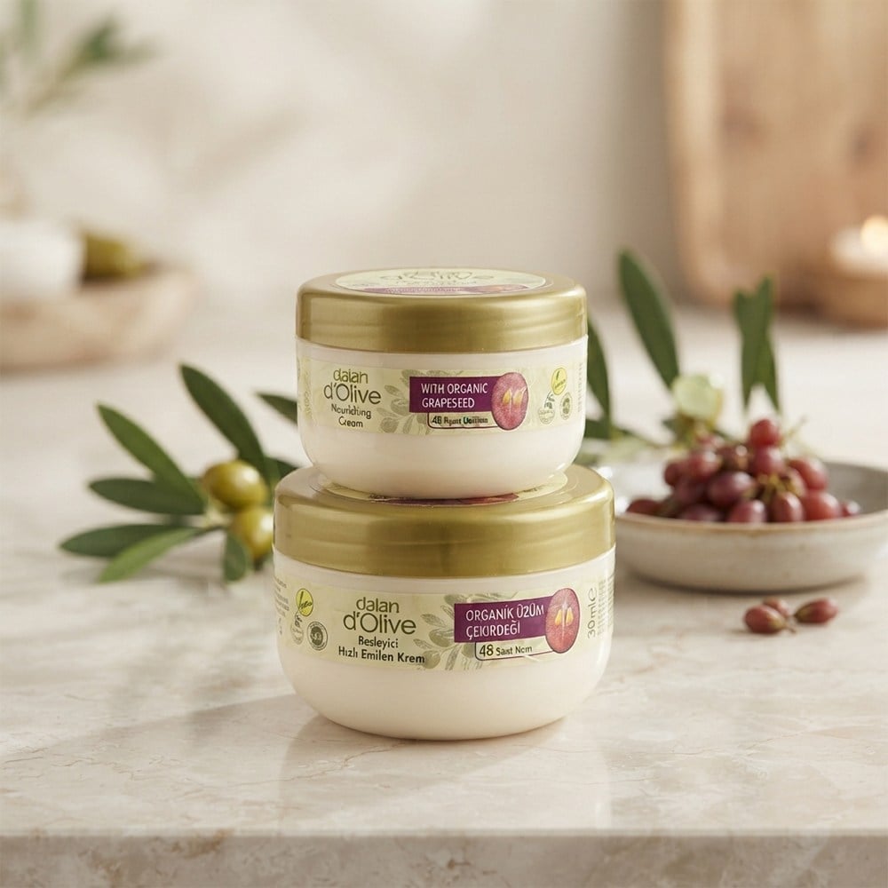 Dalan D'Olive Organik Üzüm Çekirdeği Krem 300 ml + 150 ml
