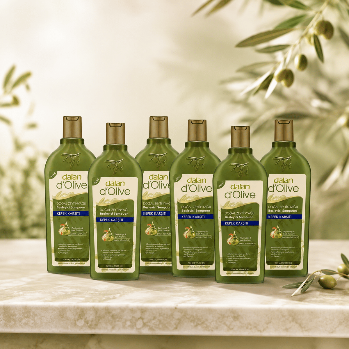 Dalan D'Olive Zeytinyağlı Kepek Karşıtı Şampuan 400 ml x 6 Adet