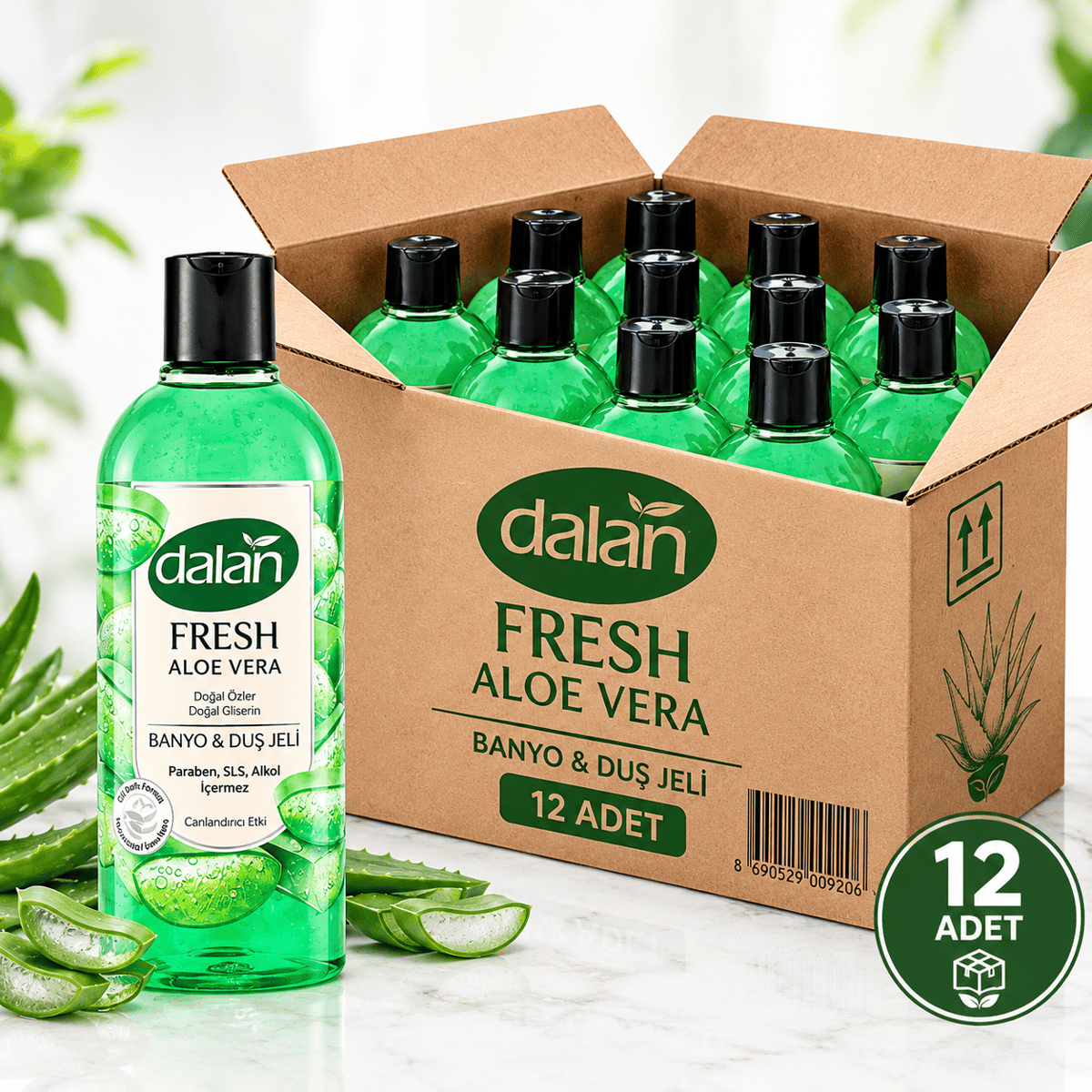 Dalan Fresh Aloe Vera Duş Jeli 500 ml x 12 Adet 