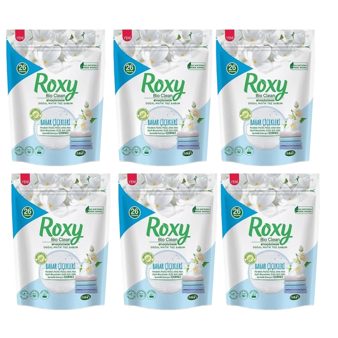 Dalan Roxy Bio Clean Matik Toz Sabun Bahar Çiçekleri 4800 gr 800 gr x 6 adet