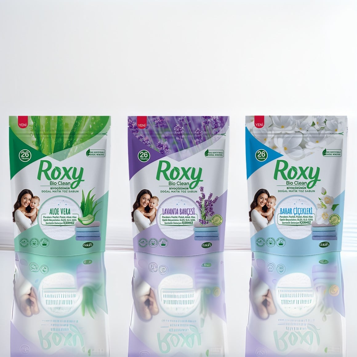 Dalan Roxy Granül Sabun Karma 3'lü Set | Lavanta, Aloe Vera, Bahar Çiçekleri