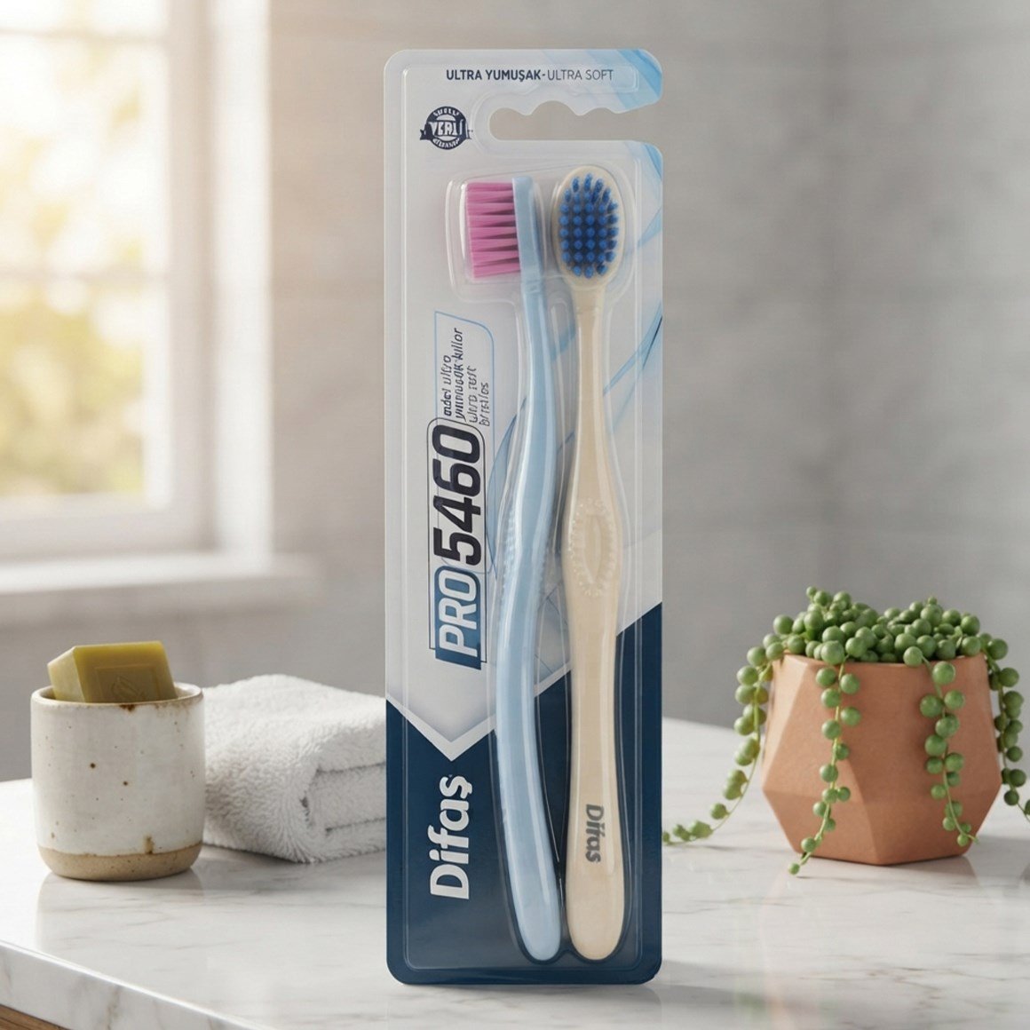 Difaş Pro5460 Diş Fırçası Bej+ Siyah
