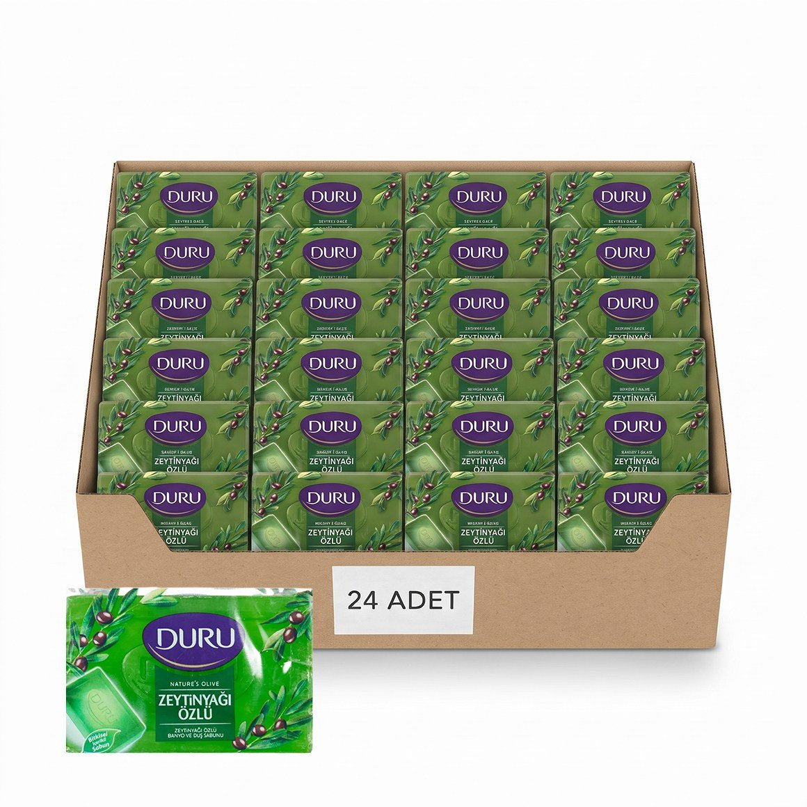 Duru Duş Banyo Sabunu Natural Olive Zeytinyağlı 150 gr × 24 Adet