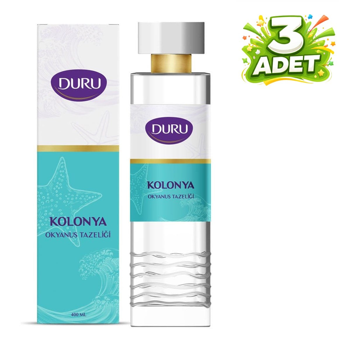 Duru Kolonya Okyanus Ferhalığı 400 ml Pet Şişe 3 Adet