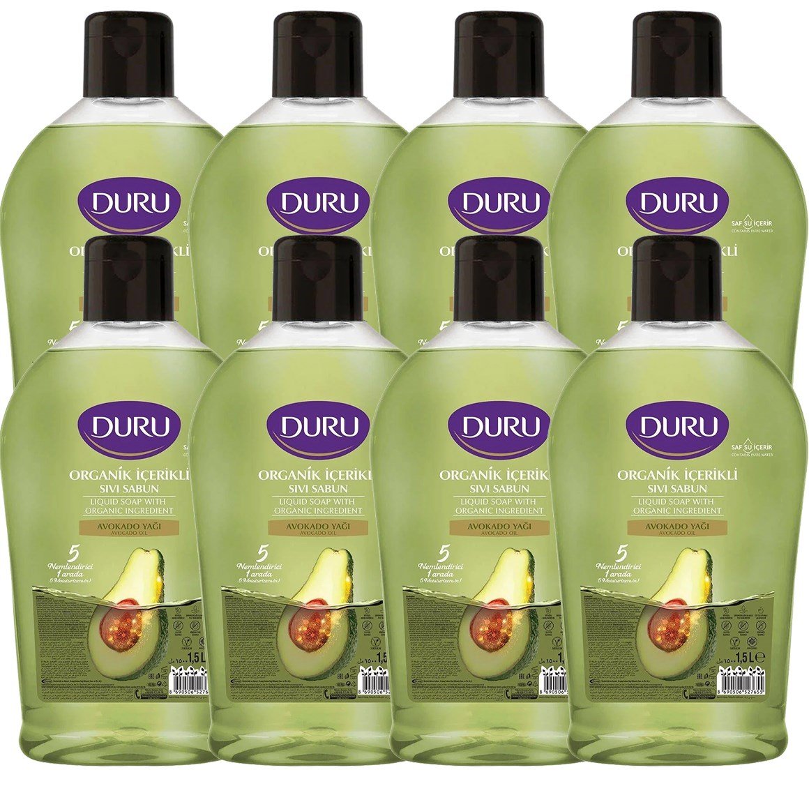 Duru Sıvı Sabun Organik İçerikli Avokado 1500 ml x 8 adet