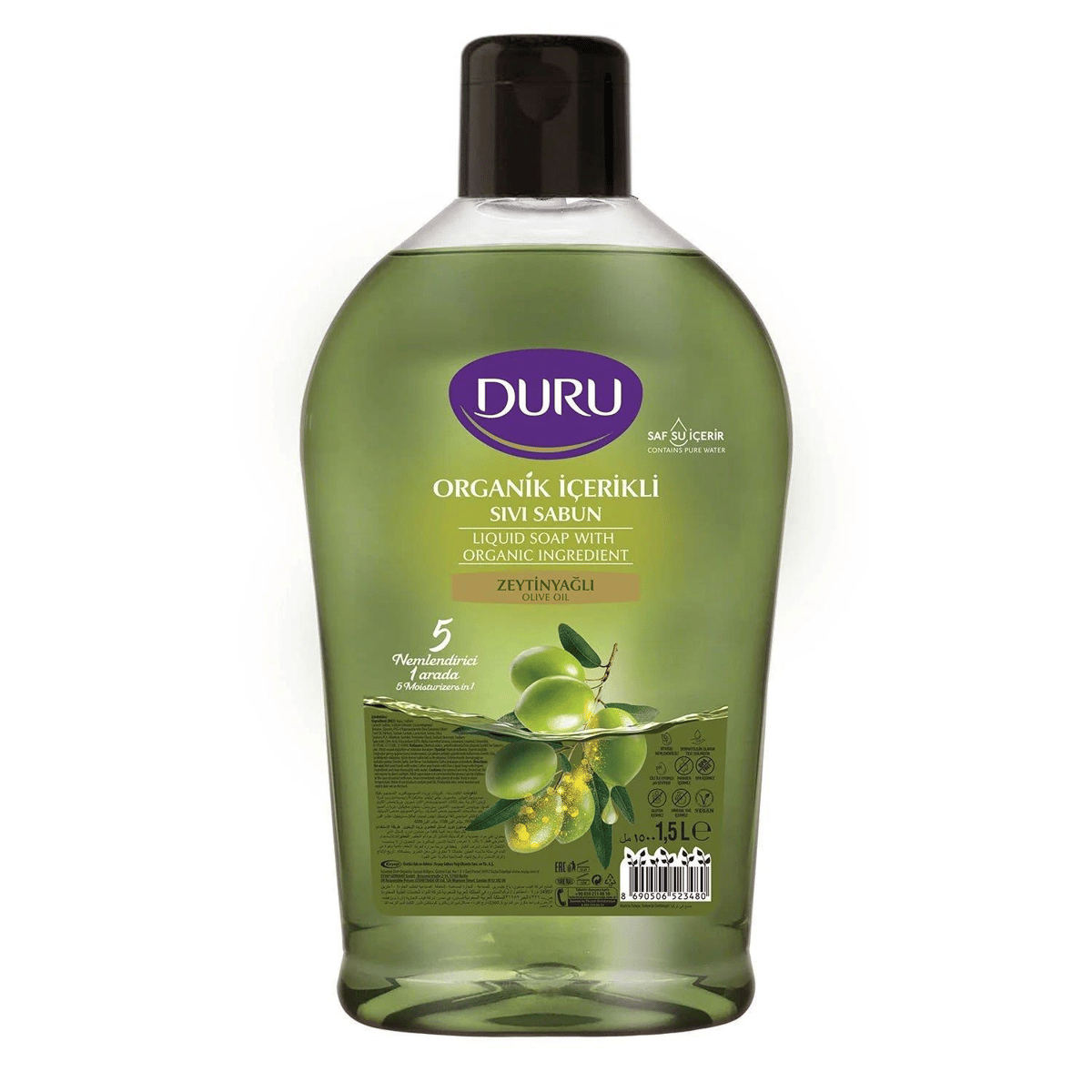 Duru Sıvı Sabun Organik İçerikli Zeytinyağlı  1500 ML