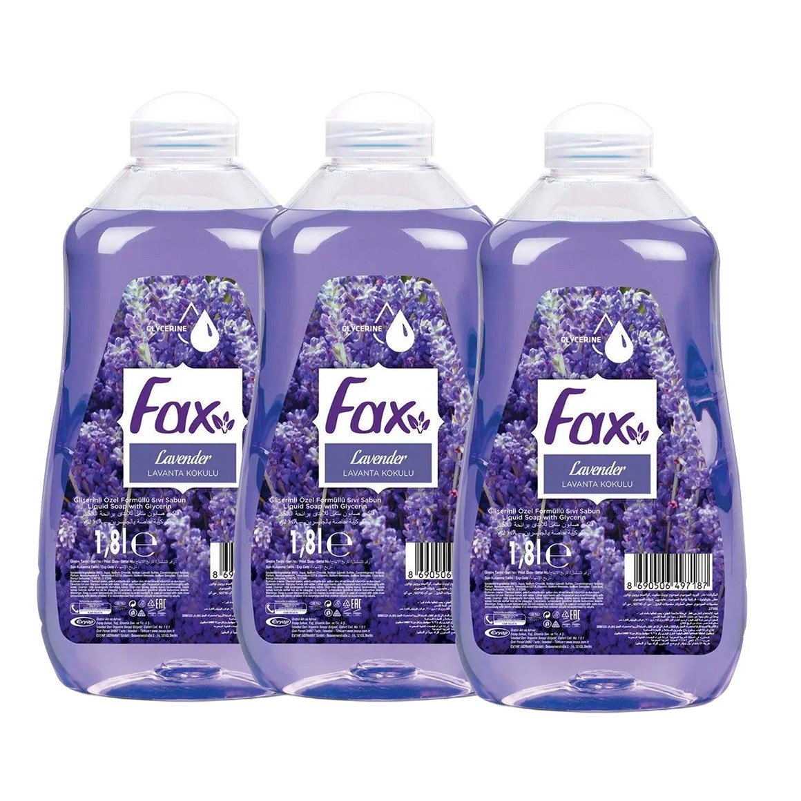 Fax Sıvı Sabun Lavanta 1,8 L 3 adet