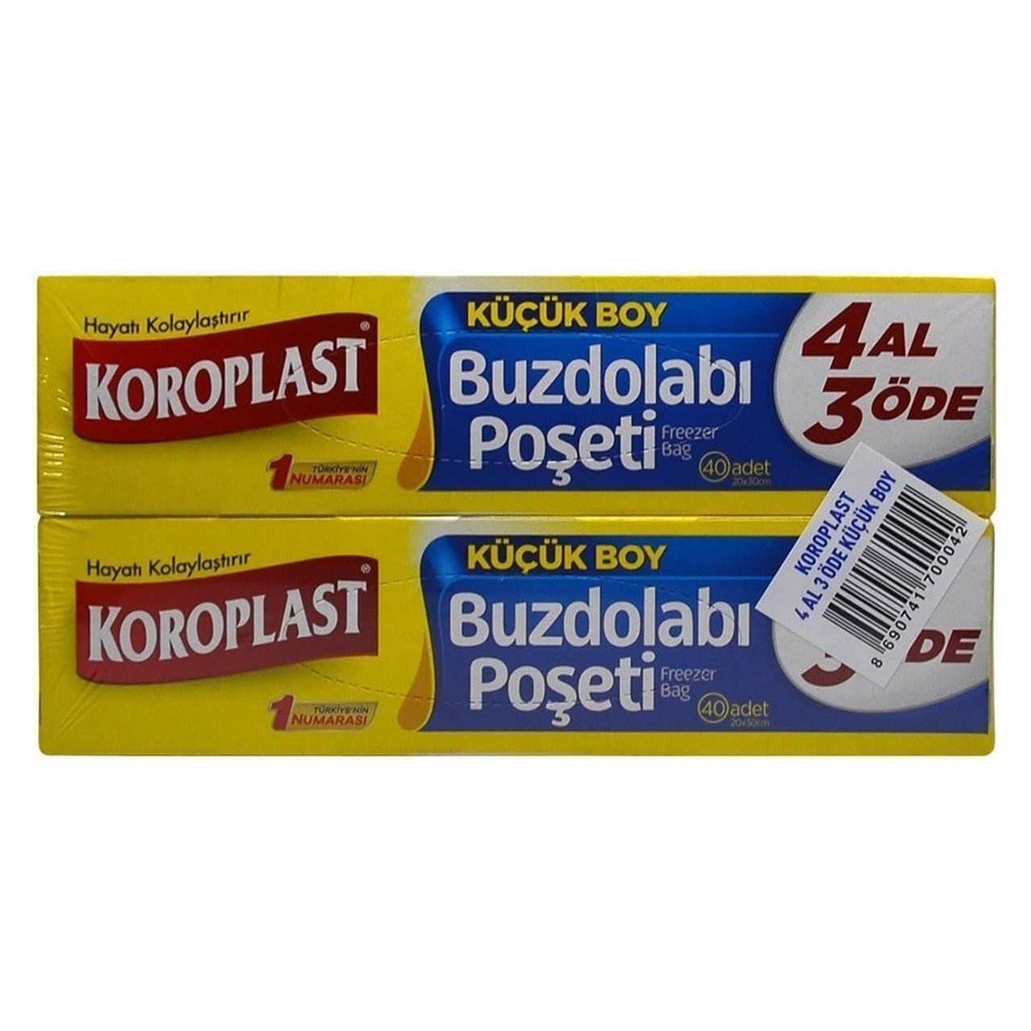 Koroplast Buzdolabı Poşeti Küçük Boy 4 Al 3 Öde Paketi 4 X 40 Poşet