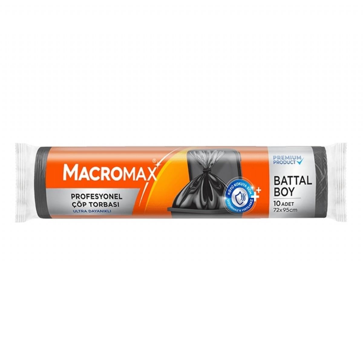 Macromax Profesyonel Çöp Poşeti Torbası Battal Boy 10 lu
