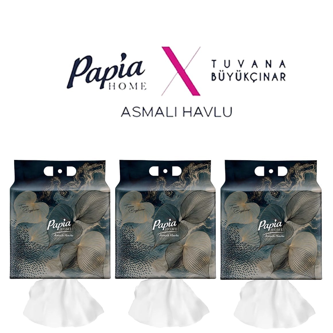 Papia Home Asmalı Havlu 750 Yaprak (250'li 3 adet)
